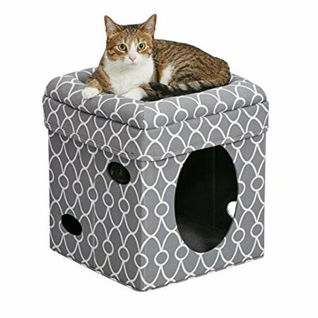 MIDWEST METAL PRODUCTS Curious Cube Cat Bed - Gray MW02307
